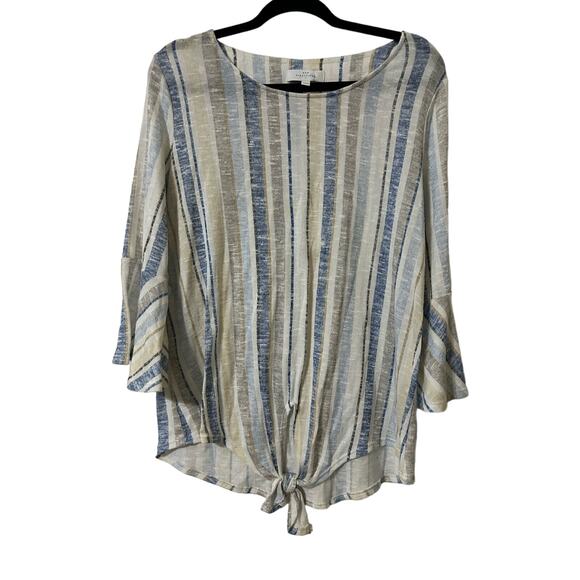 New Directions women’s striped blouse, Size L - Picture 1 of 6